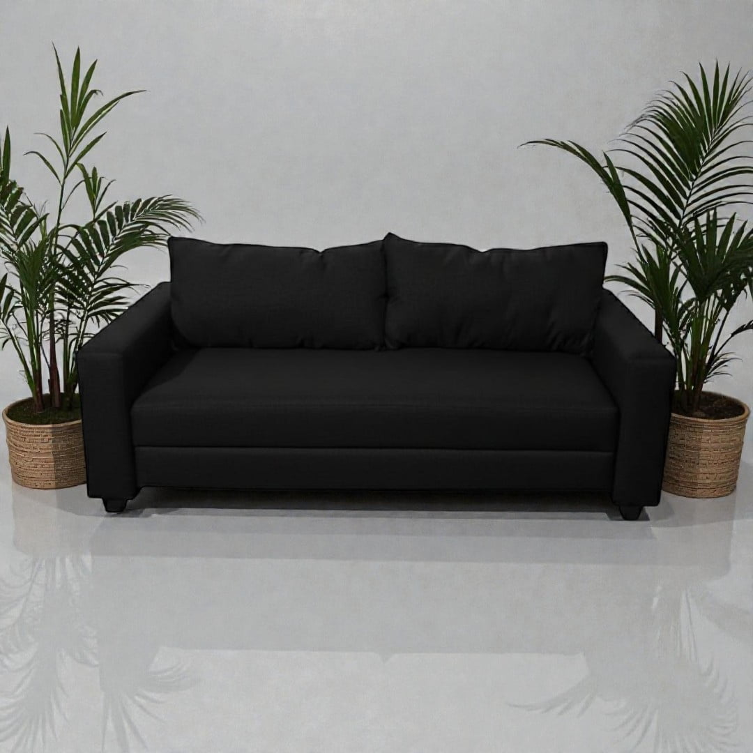 Diseños Valestrini - Sofa Cama Multifuncional Lino Negro