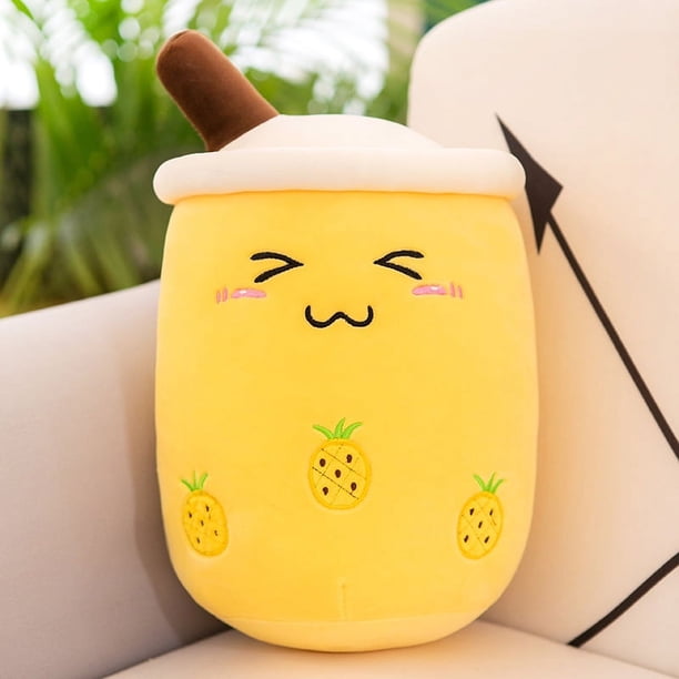 Cute Boba Milk Tea Plushie Toy Soft Stuffed Apple Pink Strawberry Taste Milk Tea Hug Pillow Balls Tea Cup Cushion Gift For Children Valentine's Day Gift Easter Gift Holiday Gift
