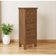 thumbnail image 2 of Cómoda "Kull" Minimalista 5 Cajones Mueble de Madera Slim - Café - 55x40x120 cm, 2 of 3