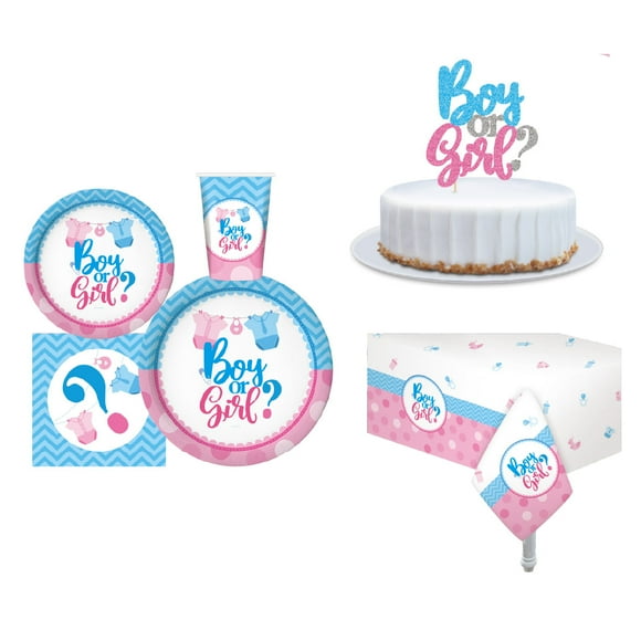Set Decoración Fiesta Boy or Girl? 30 Personas 1 un