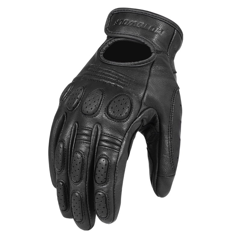 Guantes De Cuero Para Motociclismo Vintage Motowolf 0311 - Talla 2xl