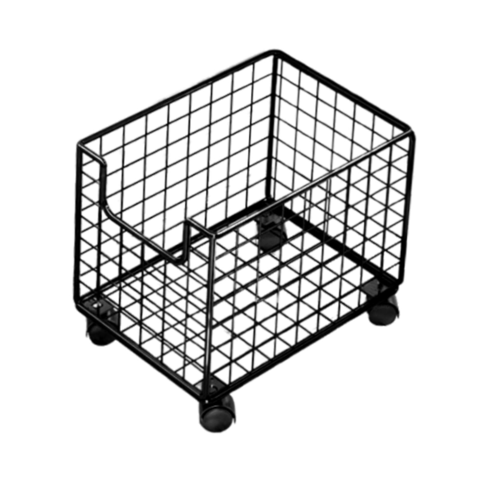 Bothyi - Cesta Organizadora Debajo Del Escritorio, Archivador Con Ruedas Para Mesa, Herramientas De Oficina, Color Negro