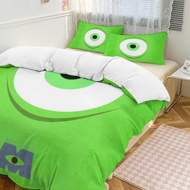 Monsters University Bedding Comforter Sets 3-Piece Bedding Set Soft Warm Bed Set for Bedroom All Season