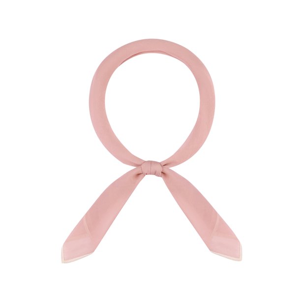 INSPIRE CHIC Bufanda de Chifón Sólida para Mujer Cinta Cuadrada de Satén Sedoso Elegante Pañuelo para Regalo Oficina Talla Única Rosa Empolvado