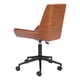 thumbnail image 5 of Silla de oficina Zuo Maker de piel sintética marrón ajustable en altura, 5 of 9