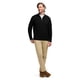 thumbnail image 3 of Jersey Izod Premium Essentials para hombre con cierre en cuarto y cremallera, color negro, 3 of 4