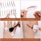 thumbnail image 5 of pegatinas para tatuajes de cejas, tatuajes temporales despegables, resistentes al agua, plantillas angulares para eliminar, parches de color para práctica de dibujo, maquillaje para mujeres y niñas (m, 5 of 6