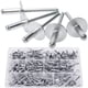 thumbnail image 1 of Kit surtido de remaches LAZIRO 215 piezas de aluminio con funda plateada, 1 of 6