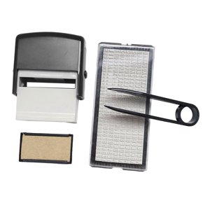 Magideal - Juego De Sellos De Goma Personalizados Portátiles, Letras Del Alfabeto Extraíbles, Número Estacionario, Sello De Carácter Diy, Juego De Sellos Diy Par Negro