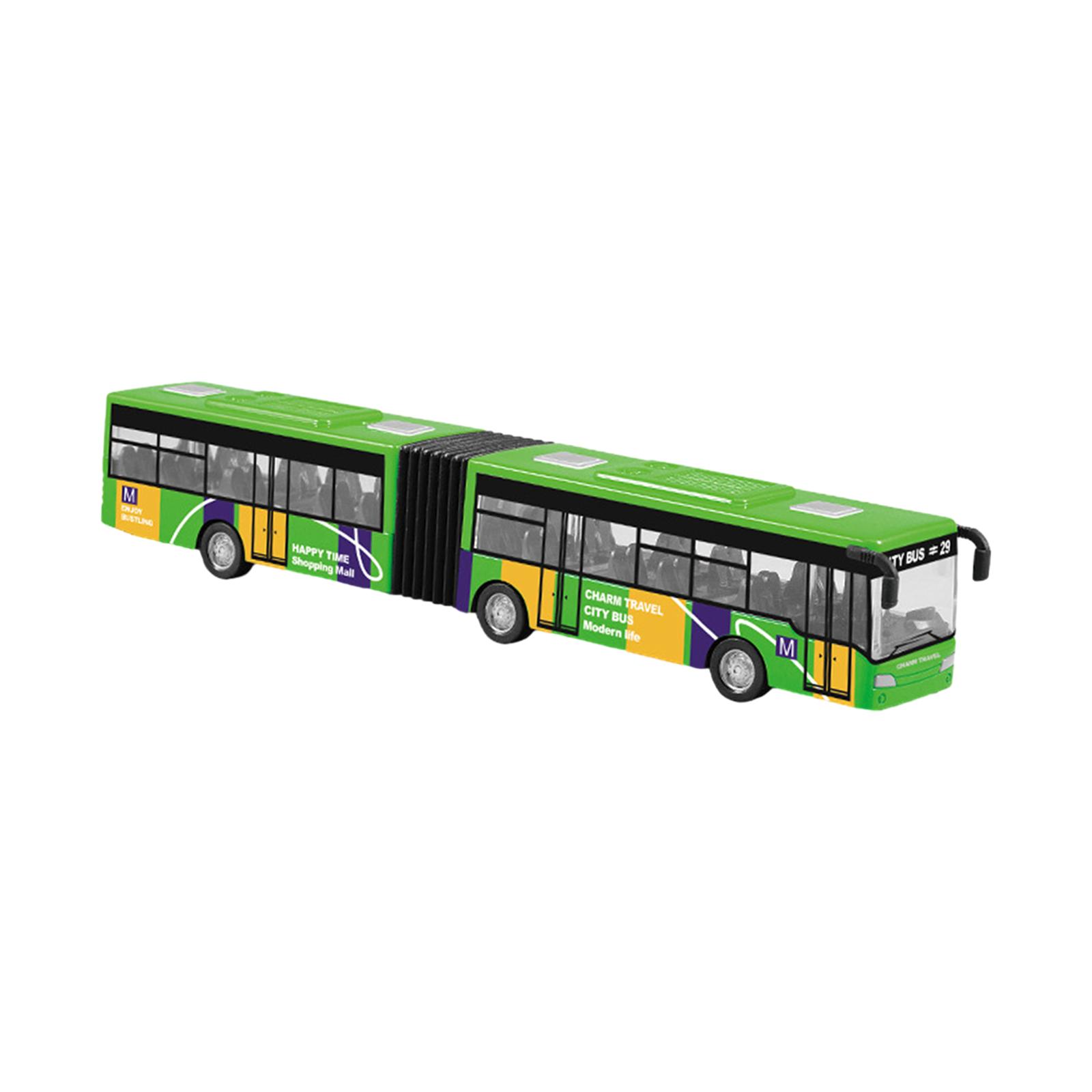Bothyi - Tire Hacia Atrás El Autobús Largo Modelo Aleación Aleación Tire Hacia Atrás El Autobús Para La Decoración De Los Regalos Del Juego Verde