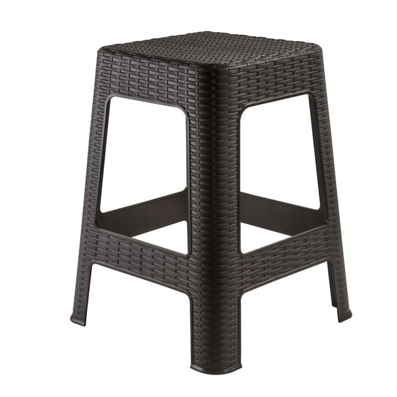 Piso Apilable Cocina Ratán 38x38x47 Cm Negro