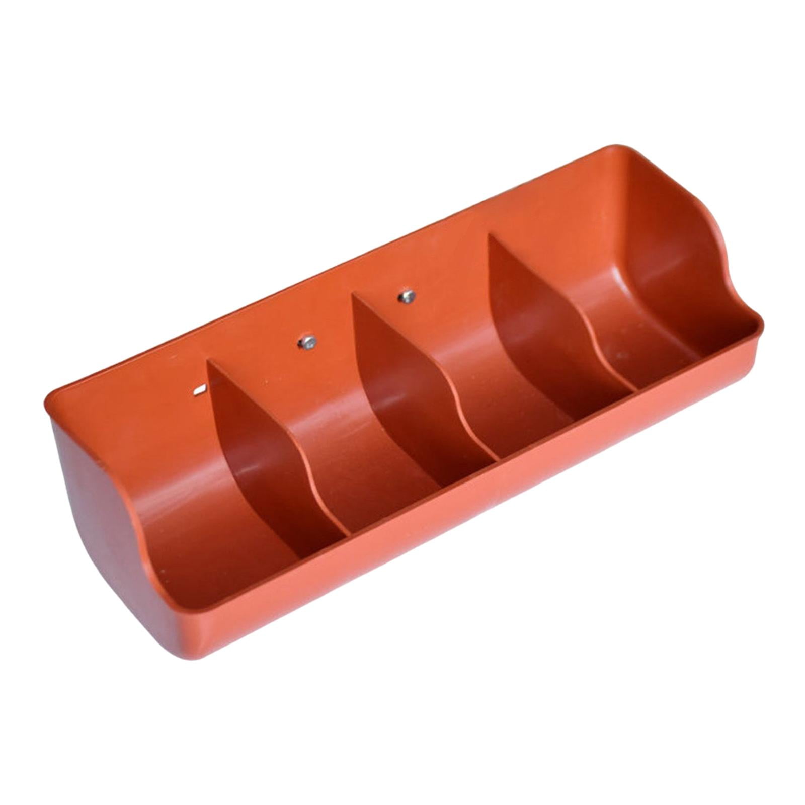 Comedero Para Lechones, Comedero Para Cría De Aves De Corral, Accesorios Para Cría De Animales, 4 Ranuras, Rojo