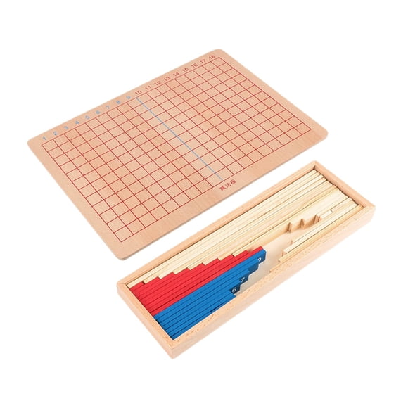 Tablero de suma y resta, tablero de resta de madera, juguetes sensoriales de coordinación preescolar, Material de juguetes matemáticos Montessori