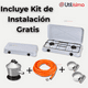 thumbnail image 4 of Cocina Encimera a Gas Licuado 2 Platos+KIT de instalación Cocinilla Blanco, 4 of 6
