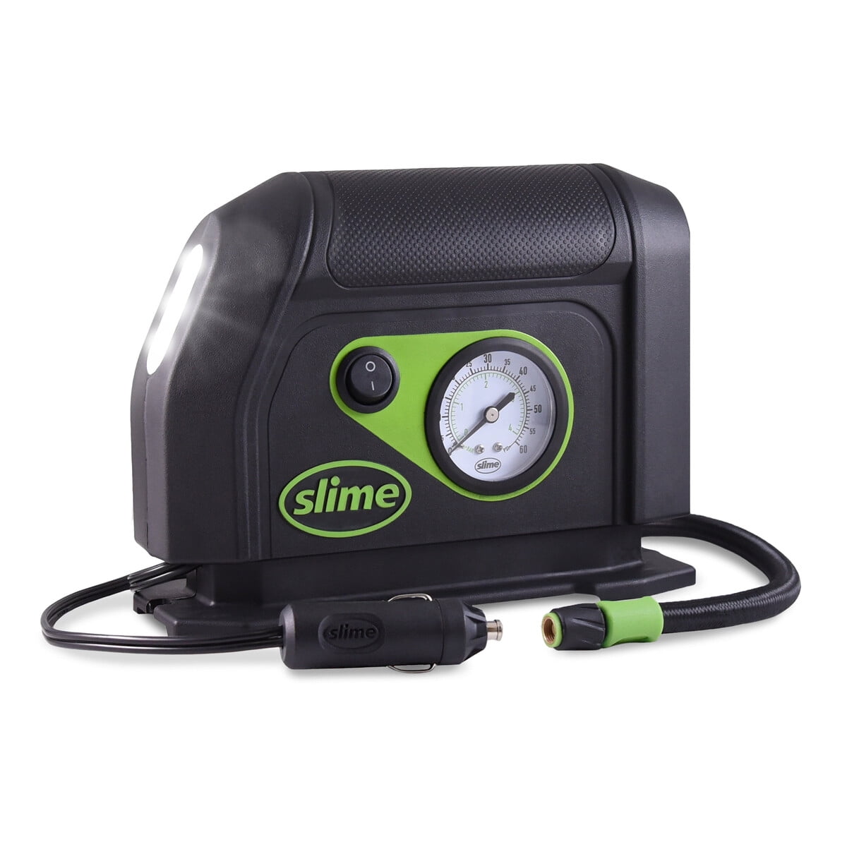 Inflador De Neumáticos Slime 40050 12v 100psi Analógico Led