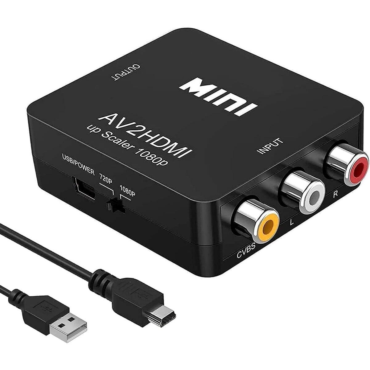Genérico - Conversor Rca A Hdmi Bdm 1080p Av2hdmi Adaptador