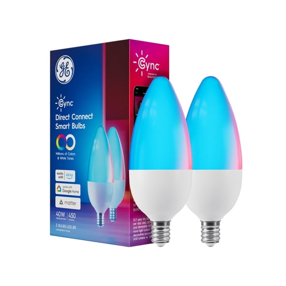 Lámpara LED B11 Cync GE E12 450 lm 2700 K regulable 2 unidades