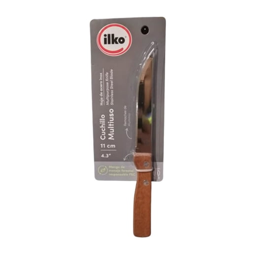 Cuchillo Multiuso 11 Cm Acero Inoxidable Café 1 Un Ilko