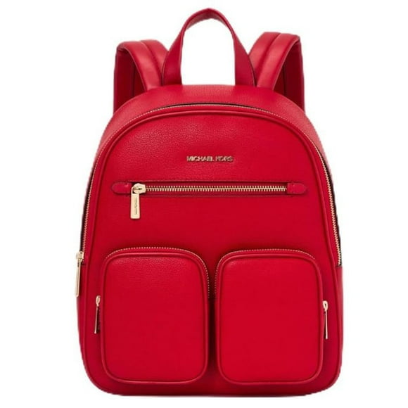 Michael Kors Womens Medium Zip Pocket Backpack Bright Red 35T4GTTB2L-Bred