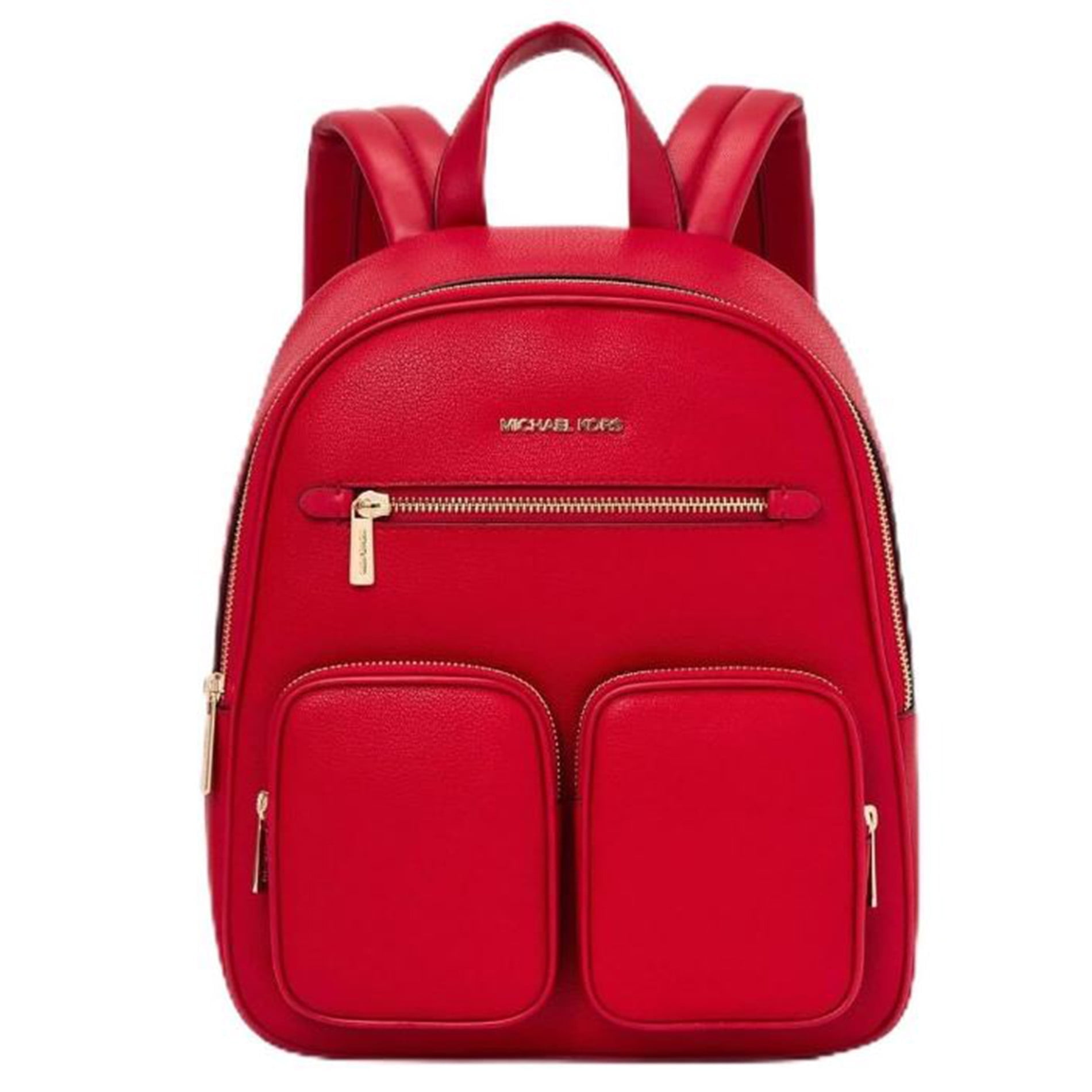 Michael Kors Womens Medium Zip Pocket Backpack Bright Red 35t4gttb2l-bred