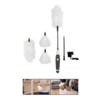 Leonimport - Cepillo Plumero De Plumas Giratorio Retractil Electrico 360°