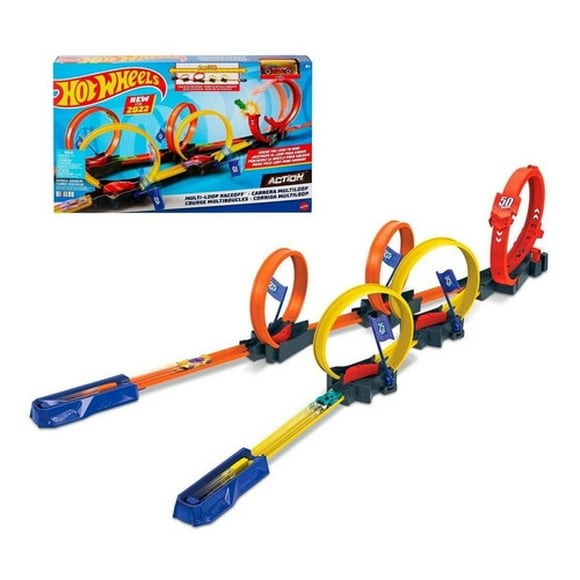 Pista de Carrera Hot Wheels Pista Súper Loop Competencia Con Auto 4+ Años