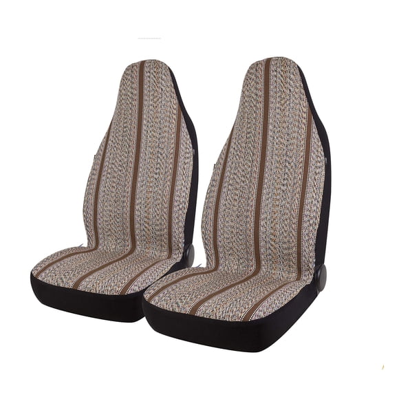 Funda de asiento para coche West Coast Auto Manta Baja marrón - 2 uds