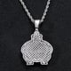 thumbnail image 5 of Collar Iced Out para hombre: colgante con circonitas pavimentadas bañadas en oro auténtico de 14 quilates, colgante de hip hop con retrato de sumo japonés y cadena de cuerda de 24 pulgadas., 5 of 5