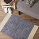 thumbnail image 4 of Alfombra tejida a mano de algodón DII 61 x 91 cm azul francés, 4 of 7