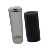 Magideal - Malla De Filtro De Acuario De Acero Inoxidable, Protector De Red De Malla De Camarón Con Esponja, Malla De Cesta De Entrada De Entrada Resistente Para L