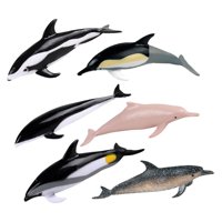 Magideal - Mini Figuras De Delfines Pintadas A Mano De 6 Uds., Regalo De Cumpleaños, Colección De Adornos Para Pasteles, Artesanías, Figuras De Acción Detalladas