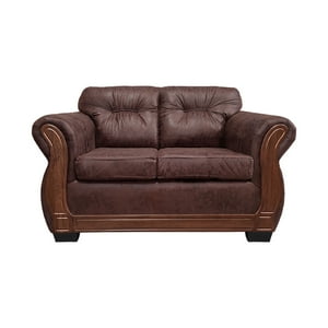 América Decora - Sofá Con Resorte Estructural 2 Personas Taurus Envejecido Café Oscuro X