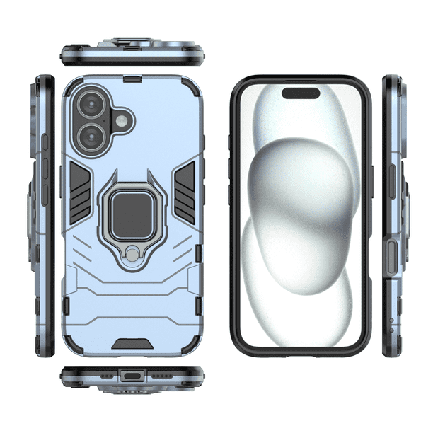 FOXDOCK Funda Antigolpes para iPhone 16 Plus – Protección Total con Soporte y Diseño Robusto