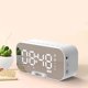 thumbnail image 2 of Radio Reloj Despertador Digital Parlante Bluetooth Y Espejo Blanco, 2 of 3