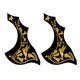 thumbnail image 1 of 2 piezas placa de rasguño pickguard de guitarra para guitarra acústica flor dorada, 1 of 2