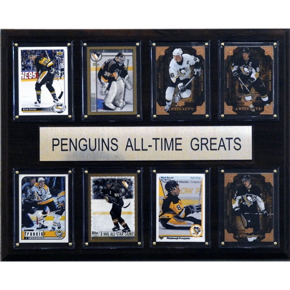 Placa C&I Collectables de los Pittsburgh Penguins de todos los tiempos de la NHL