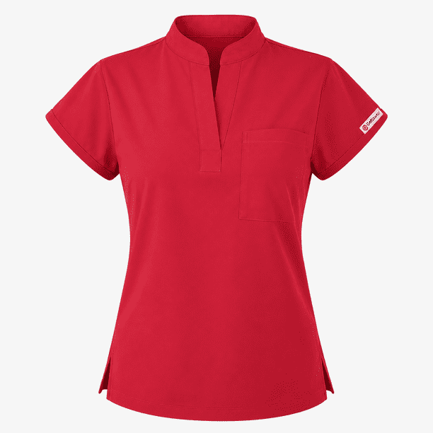 Delantal Mujer Anti fluidos Amapola. Rojo