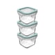 thumbnail image 1 of Set 3 Contenedores Hermeticos Allegra Vidrio 210mL Cuadrado, 1 of 3