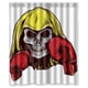thumbnail image 1 of Cortina de ducha deportiva de boxeo, juego de cortina de baño con ganchos, tamaño 60 x 72 pulgadas, 1 of 3