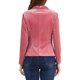 thumbnail image 3 of Blazer de Terciopelo para Mujer Estilo INSPIRE CHIC Color Sólido Cuello Chal Un Botón Chaqueta de Traje para el Trabajo M Rosa, 3 of 7