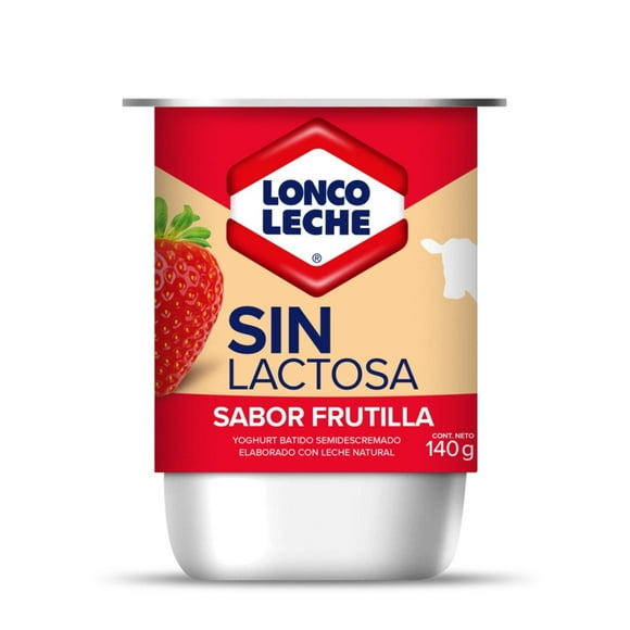 Yoghurt Sin lactosa Sabor Frutilla, 140 g
