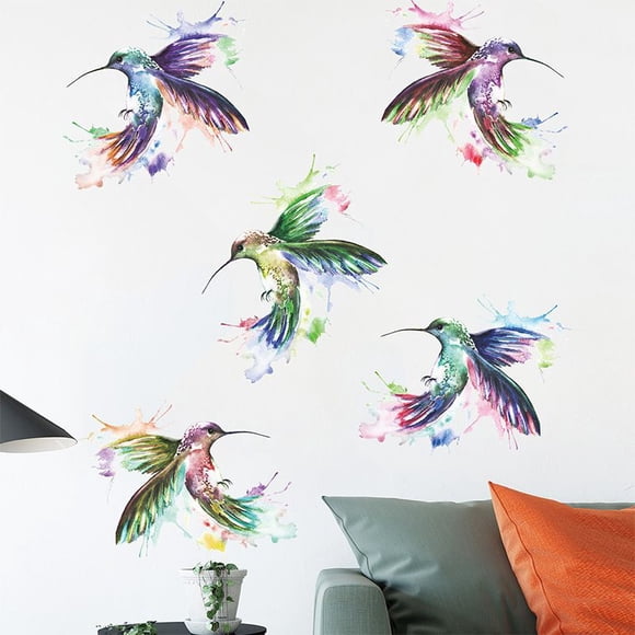Vinilos Autoadhesivos Mural 90x30cm Calcomonia Decoracion Picaflor Ave