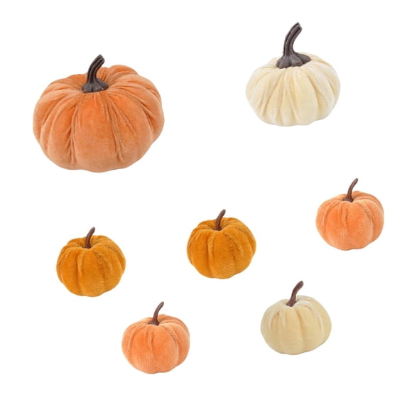7 Calabazas Artificiales Para Decoración Del Hogar, Calabazas Falsas Para Halloween, Estilo Boda F