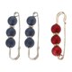 thumbnail image 2 of Diamantes De Imitación Espaciador Cuentas Pin Broche Clip Bufanda Sombrero Rojo Azul, 2 of 3