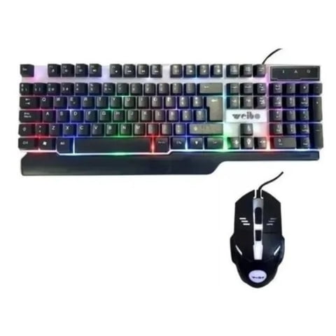 Click Ventas - Kit De Teclado Y Mouse Gamer Weibo Wb-550