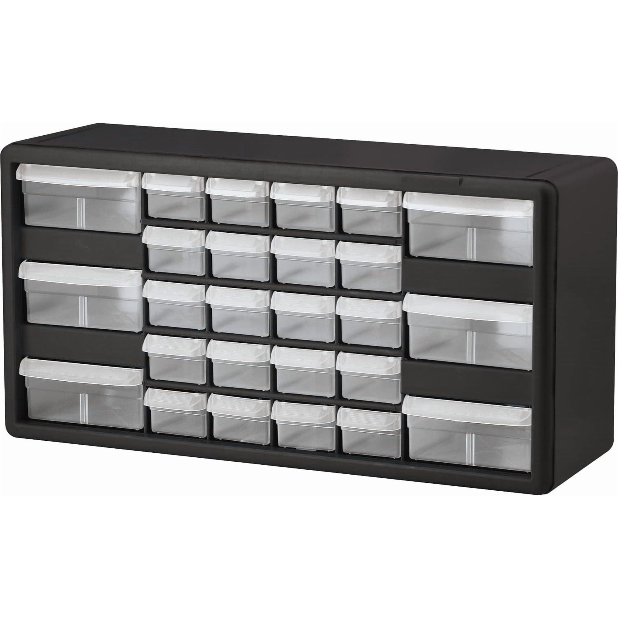 Gabinete Organizador Con Cajones Akro-mils De 26 Cajones, 51 X 15 X 25 Cm, Negro