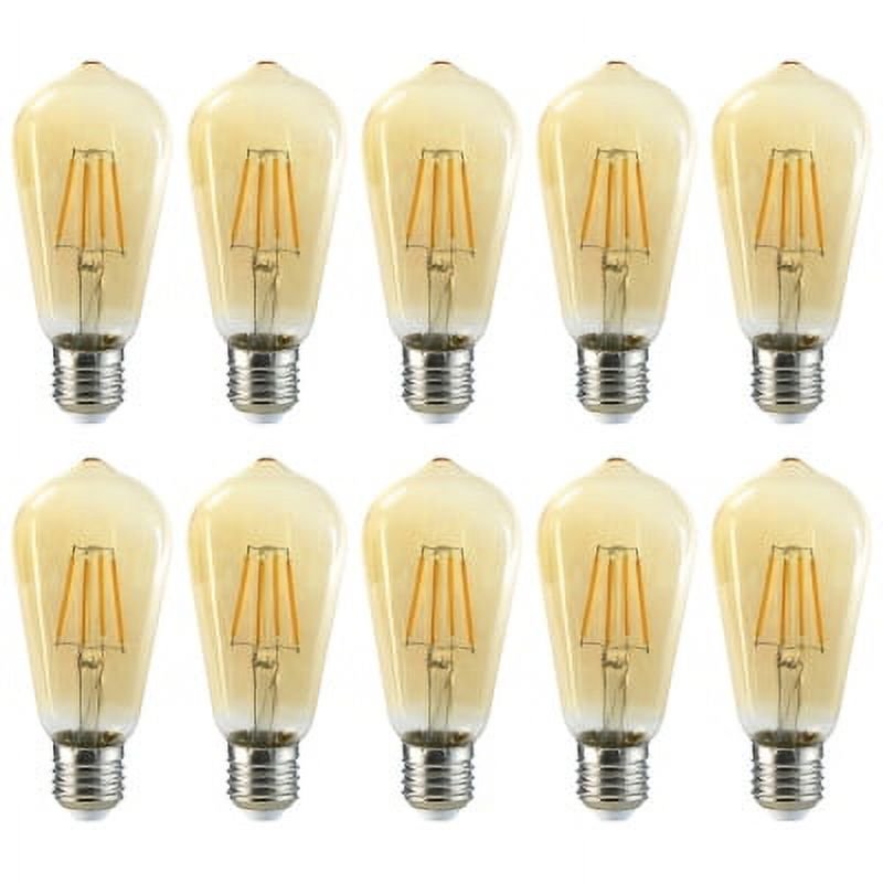 Hb Led - Pack 10 Ampolletas Led E-27 Filamento 6w St58 Sec