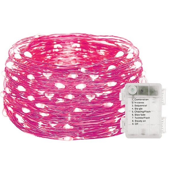 Guirnalda de luces LED con enchufe USB y control remoto, 10 metros, 100 LED, luces parpadeantes para dormitorio navideño.