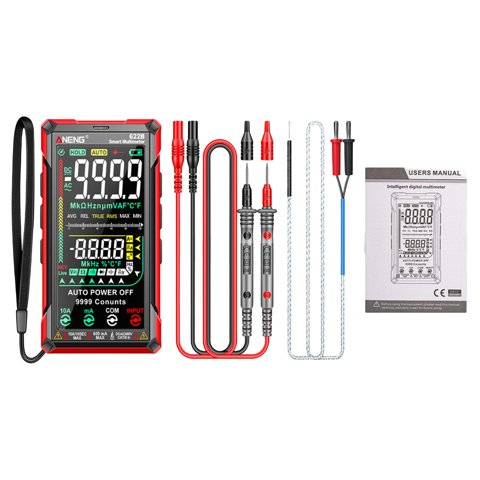 Magideal - Medidor De Prueba Multímetro Digital Rango Automático Ncv Diodo Sin Contacto Multímetro De Medición Ancha Probador Multímetro Inteligente Digital Para 622B