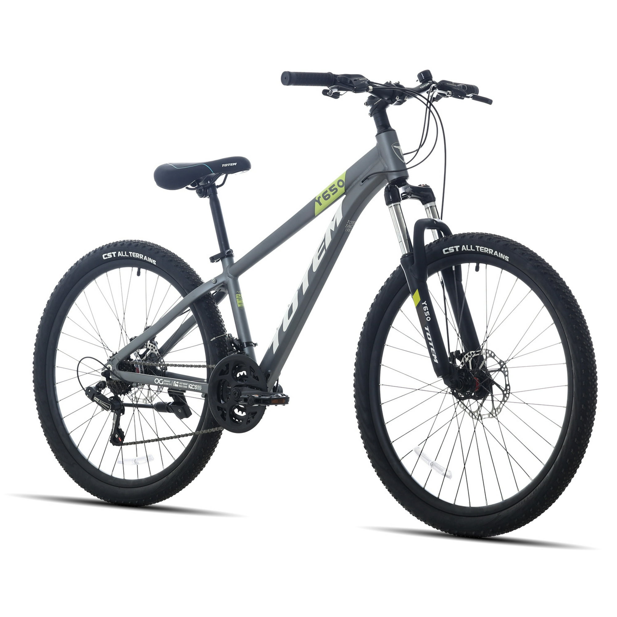Bicicleta Totem Mtb Aro 26 Modelo Y650 Gris Verde